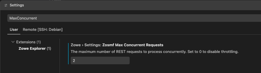 The zosmfMaxConcurrentRequests setting can be modified to help avoid ABENDs.
